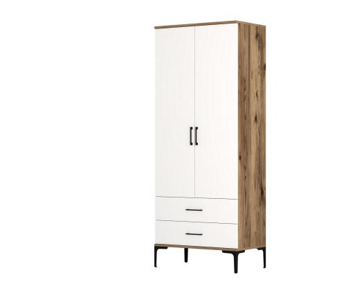 Kumsal T - Walnut, White