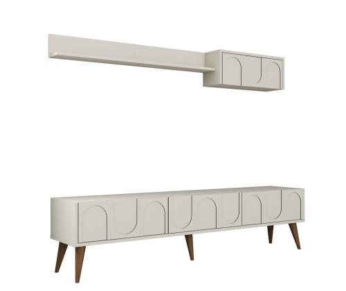 TV laud Lyon 2 - Cream, Walnut