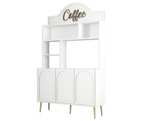 Kohvilaud Lyon 120 - White, Gold