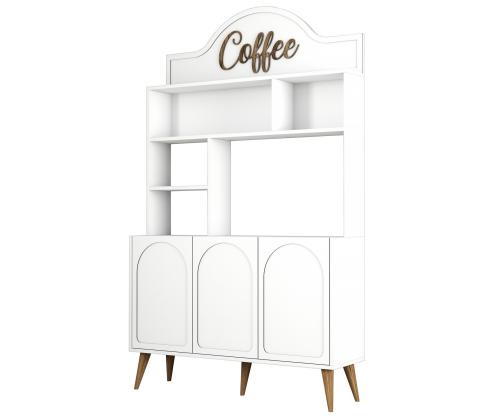 Kohvilaud Lyon 120 - White, Walnut