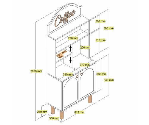 Kohvilaud Bohem 859 - Cream