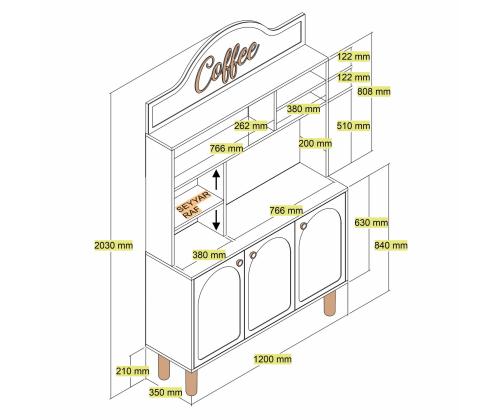 Kohvilaud Bohem 861 - Cream