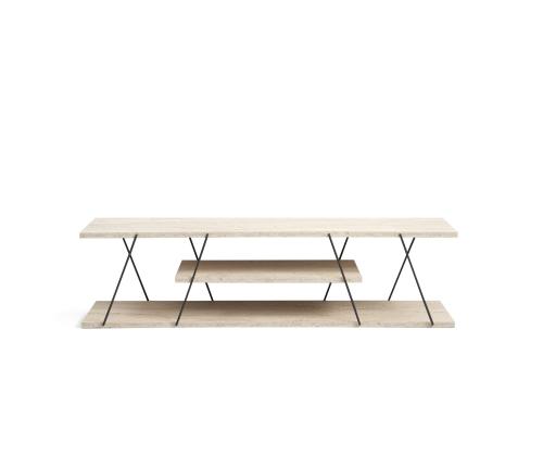 TV laud Canaz - Black, Travertine