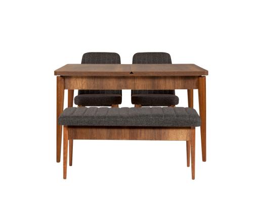 Mööblikomplekt toolid Vina 1053 - Anthracite, Walnut