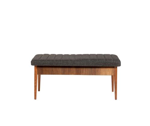 Vina Bench Anthracite, Walnut