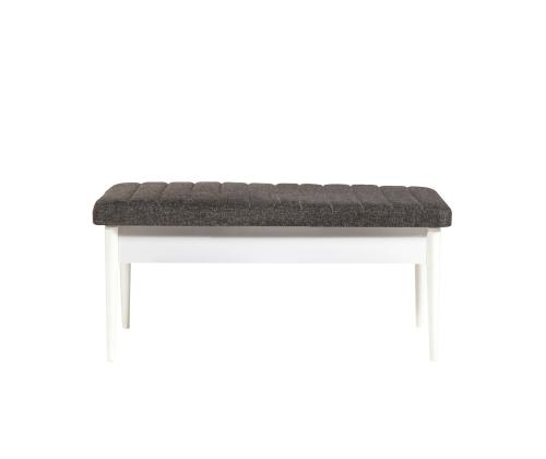 Vina Bench Anthracite, White