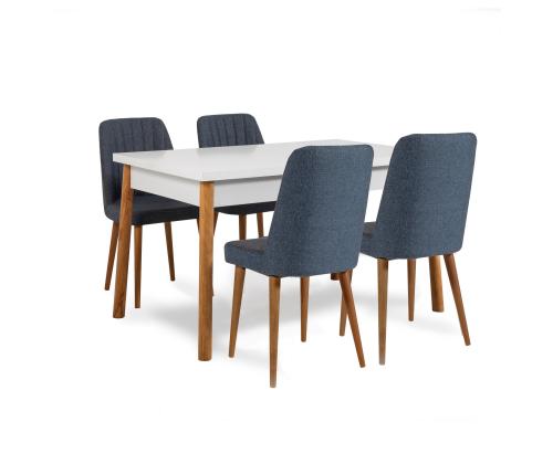 Mööblikomplekt toolid Costa White Atlantice-Navy Blue