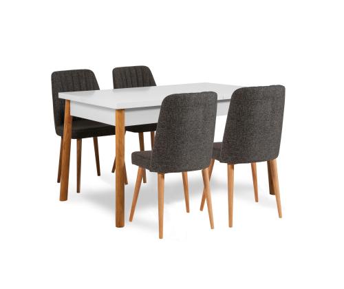 Mööblikomplekt toolid Santiago White Anthracite