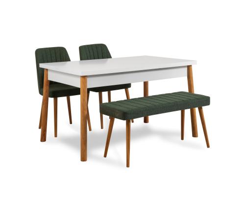 Mööblikomplekt toolid Costa Atlantic White-Green