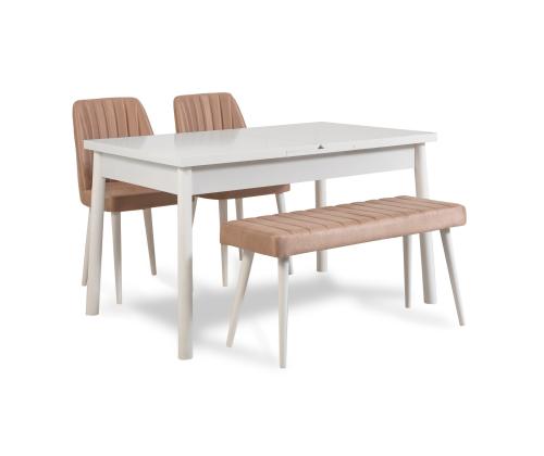 Mööblikomplekt toolid Santiago White-Stone