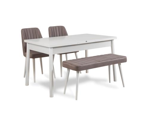 Mööblikomplekt toolid Santiago White Grey