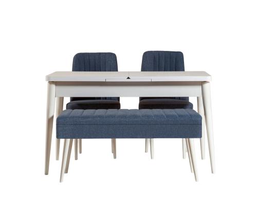 Mööblikomplekt toolid Vina 1048 - 3 - White, Dark Blue