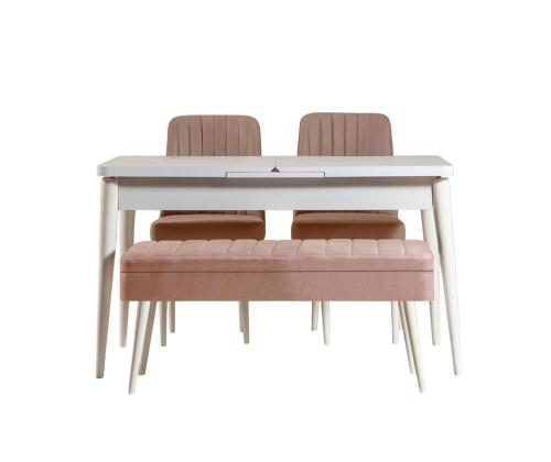 Mööblikomplekt toolid Vina 0900 - 3 - White, Stone