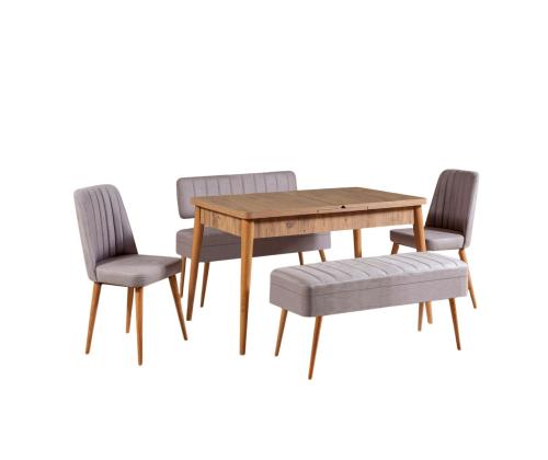 Mööblikomplekt toolid Vina 0701 - 4 - Atlantic, Grey