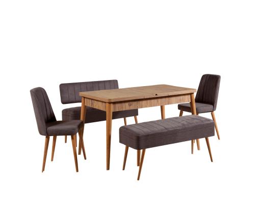 Mööblikomplekt toolid Vina 0701 - 4 - Anthracite, Atlantic