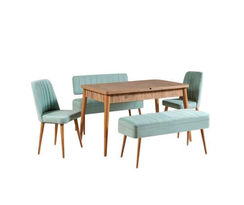 Mööblikomplekt toolid Vina 0701 - 4 - Atlantic, Green