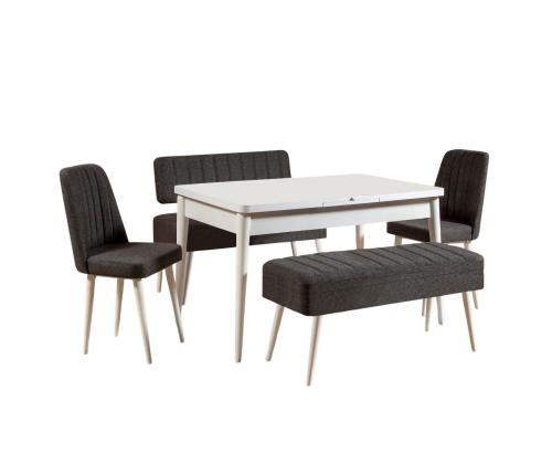 Mööblikomplekt toolid Vina 1053 - 4 - Anthracite, White