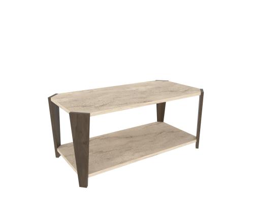 Kohvilaud Monao - Walnut, Travertine