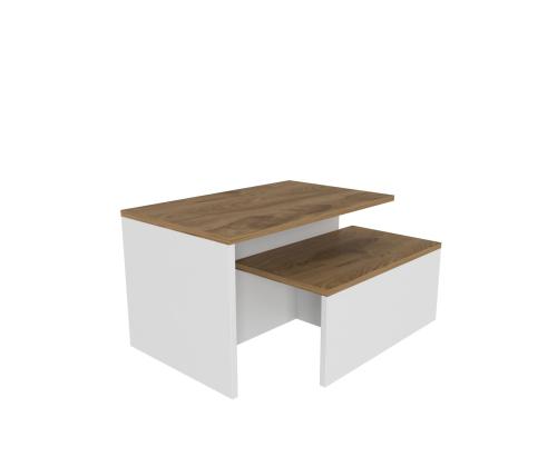 Mööblikomplekt lauad Twins - Oak, White