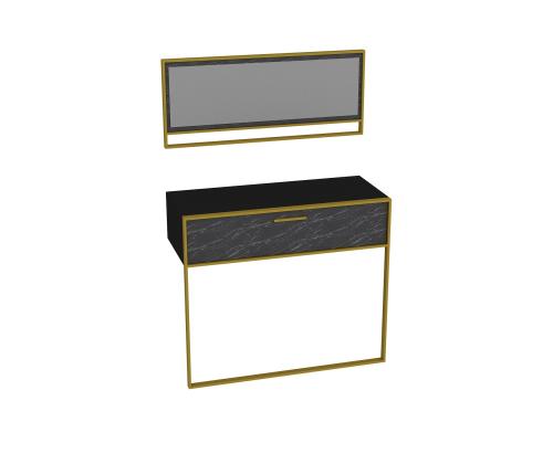 Polka Aynalı - Black