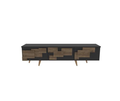 TV laud 3 D - Anthracite, Walnut