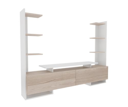 TV laud Ava - White, Oak