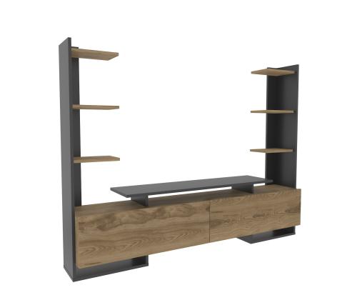 TV laud Ava - Oak, Black