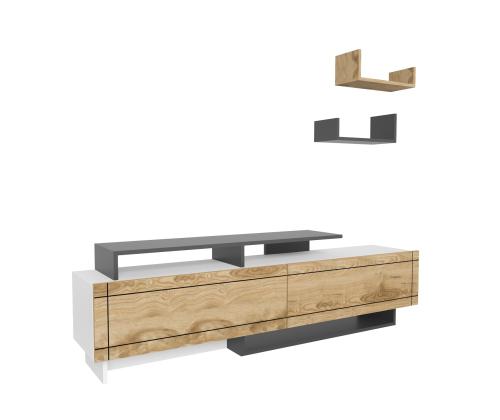 TV laud Tammy - White, Oak