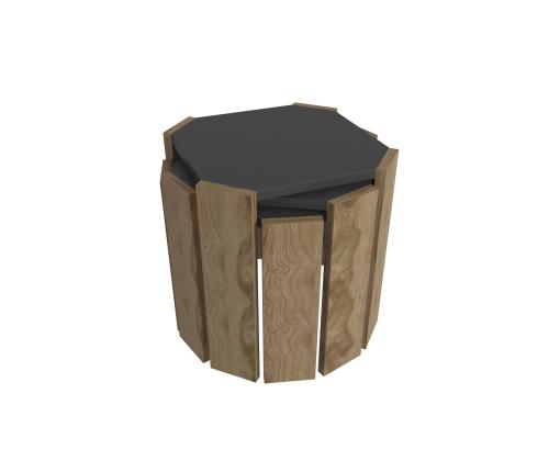 Kohvilaud Lori - Anthracite, Walnut