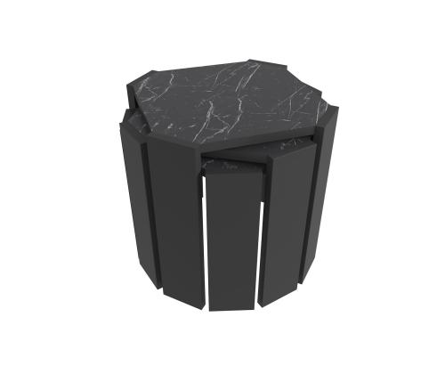 Kohvilaud Lori - Black, Marble