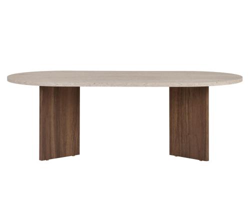 Kohvilaud Sable - Travertine, Walnut