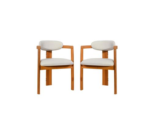 Mööblikomplekt toolid Cheri - Cream, Oak