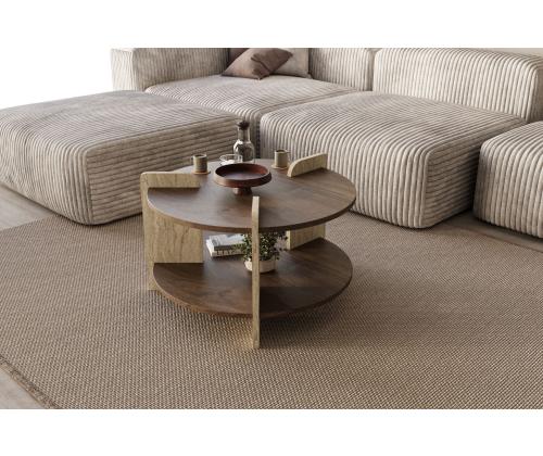 Kohvilaud Oalla - Walnut, Travertine