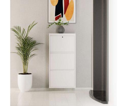 Locking 3 Piece Metal - White