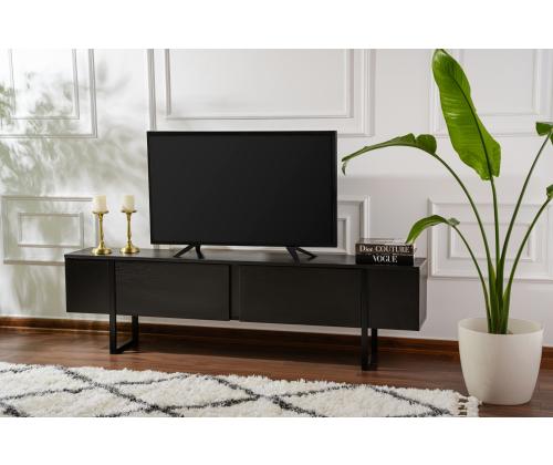 TV laud Serenity - Wood Black, Black