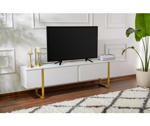 TV laud Serenity - White, Gold