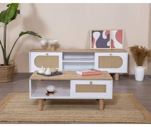 Kohvilaud Bohem - White, Oak