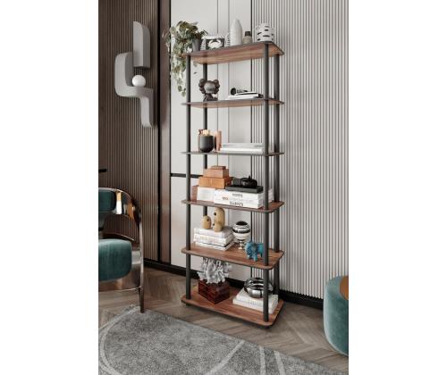 Bookcase 6 Rect - Walnut
