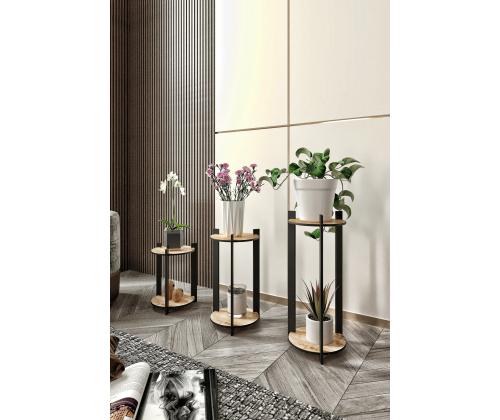 Flower Desk Round - Oak