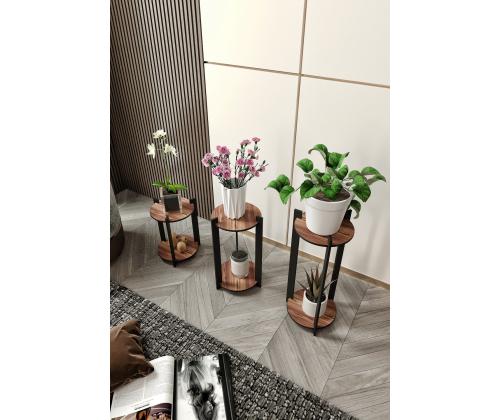 Flower Desk Round - Walnut