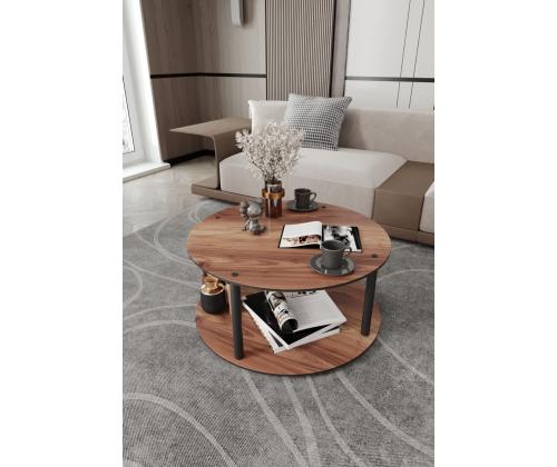 Kohvilaud Masivo Round - Walnut