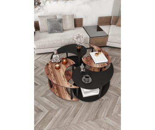 Kohvilaud Yi Yang4L 70 - Walnut, Black