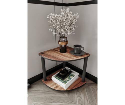 Laud Bookcase 2-Tiers Corner - Walnut