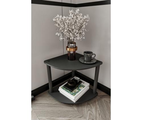 Laud Bookcase 2-Tiers Corner - Black