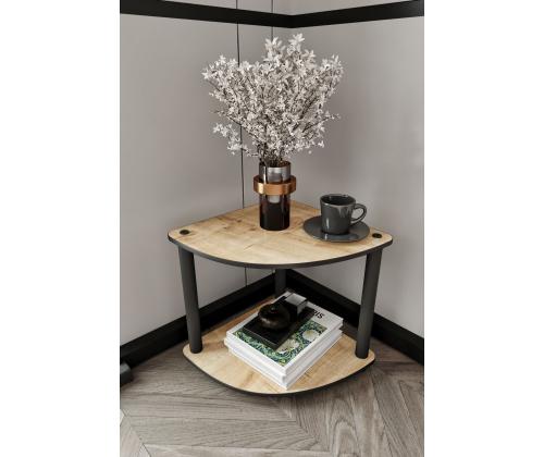 Laud Bookcase 2-Tiers Corner - Oak