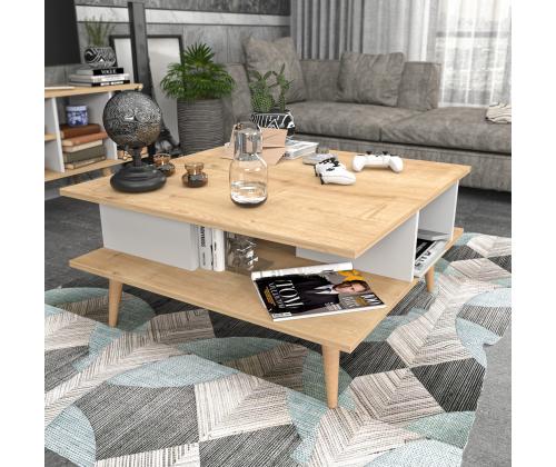 Kohvilaud Akya - Oak, White