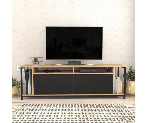 TV laud Omar - Oak, Black