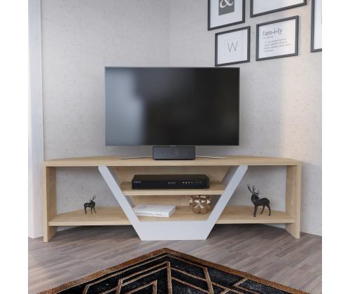 TV laud Sares - Oak, White