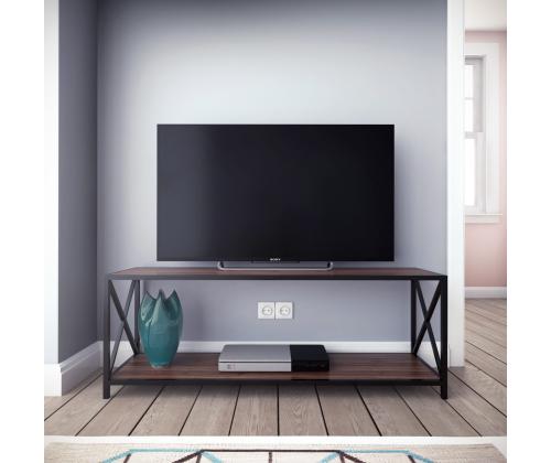 TV laud Xena - Black, Walnut