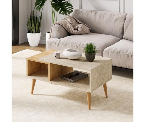 Kohvilaud Austin - Travetine, Sapphire Oak